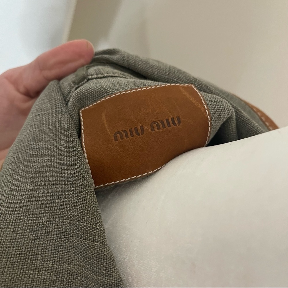 Min Miu Green Button Down Jacket Size 40 - image 6